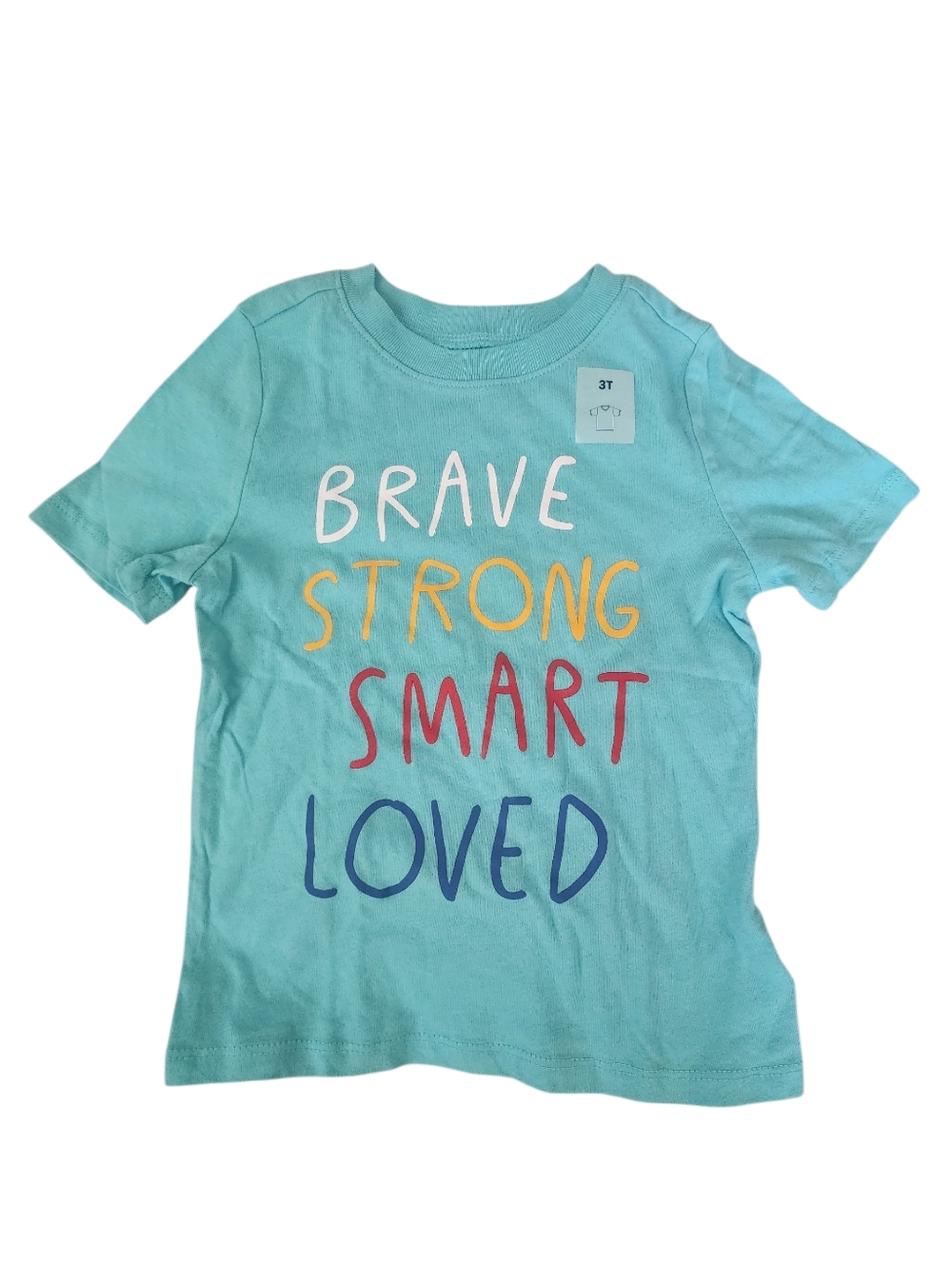 Old NAVY Brave STRONG Smart LOVED Tee Sz 3T NWT